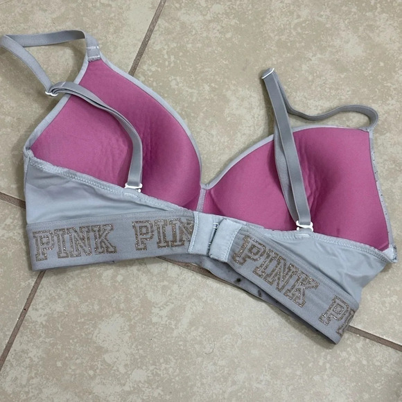 PINK Victoria’s Secret Women Gray Bra size‎ 32C - Picture 7 of 7